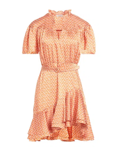 Sandro Short Dresses In Orange