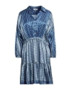 Sandro Woman Mini Dress Azure Size 10 Viscose In Blue