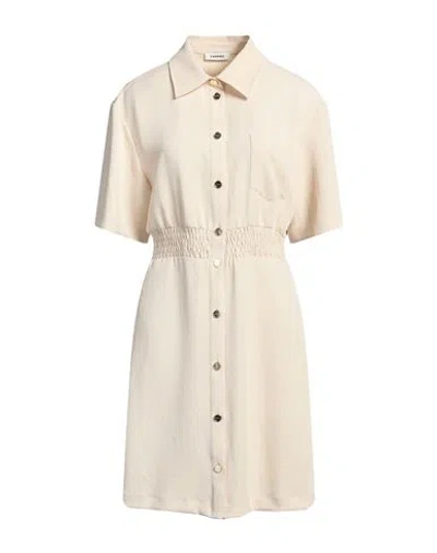 Sandro Woman Mini Dress Beige Size 10 Polyester