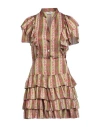 Sandro Woman Short Dress Beige Size 10 Polyester In Beige
