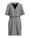 Sandro Houndstooth Tweed Mini Dress In Black
