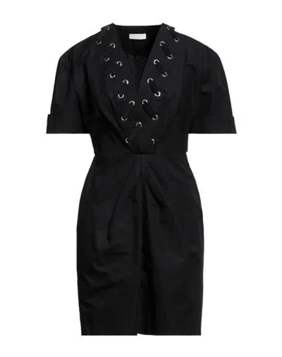 Sandro Woman Mini Dress Black Size 10 Cotton, Linen, Viscose