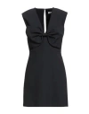 Sandro Woman Mini Dress Black Size 10 Polyester, Elastane In Black