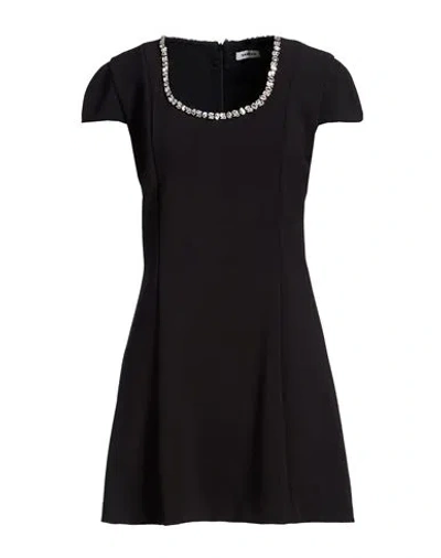Sandro Woman Mini Dress Black Size 10 Polyester, Elastane