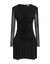 Sandro Woman Mini Dress Black Size 10 Viscose, Elastane, Polyester In Black