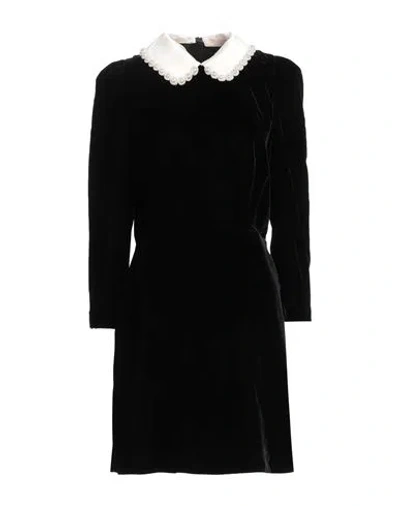 Sandro Woman Mini Dress Black Size 10 Viscose, Polyamide