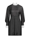 Sandro Woman Mini Dress Black Size 10 Viscose, Silk, Polyester In Black