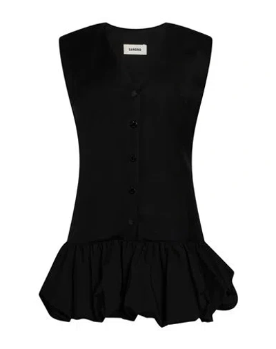 Sandro Woman Mini Dress Black Size 2 Polyester, Polyamide, Elastane