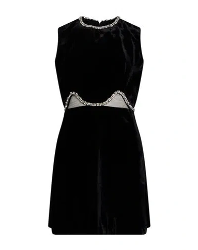 Sandro Woman Mini Dress Black Size 2 Viscose, Polyamide