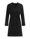 Sandro Woman Mini Dress Black Size 6 Viscose In Black