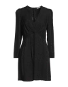 Sandro Woman Mini Dress Black Size 6 Viscose In Black