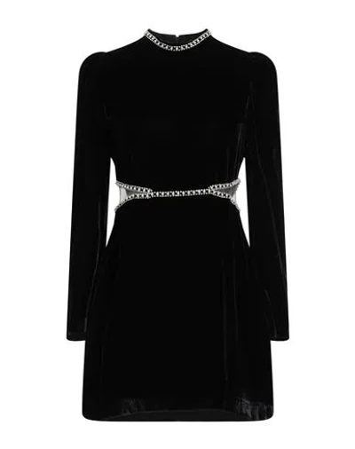Sandro Woman Mini Dress Black Size 8 Viscose, Polyamide