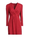 Sandro Woman Mini Dress Burgundy Size 8 Viscose In Red