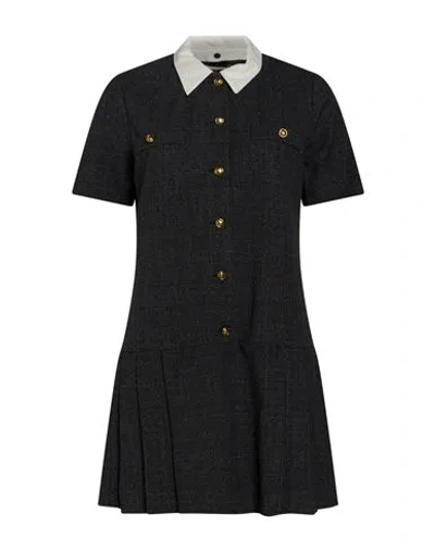 Sandro Woman Mini Dress Charcoal Size 2 Polyester, Viscose, Elastane In Black
