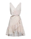 Sandro Woman Mini Dress Light Pink Size 10 Polyester, Cotton In Pink
