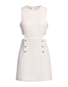 Sandro Liana Gingham Tweed Sheath Minidress In Pink