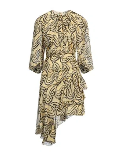 Sandro Woman Mini Dress Pastel Yellow Size 8 Viscose, Polyester