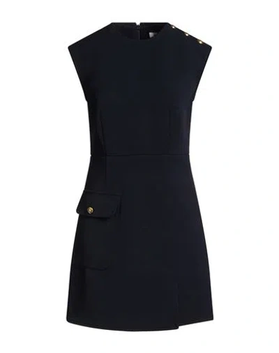 Sandro Woman Mini Dress Midnight Blue Size 10 Polyester, Elastane