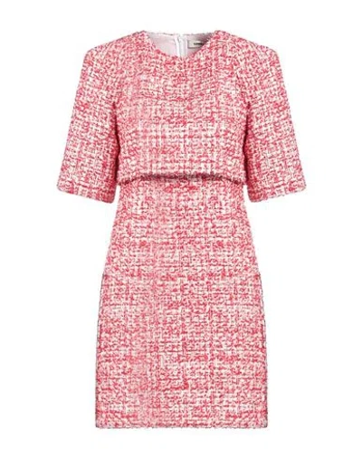Sandro Woman Mini Dress Red Size 6 Polyester, Cotton, Viscose, Metallic Fiber