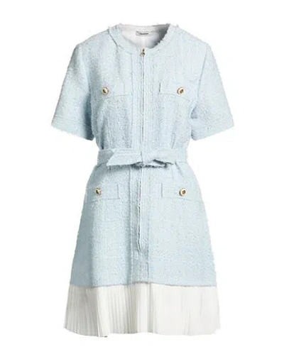 Sandro Woman Mini Dress Sky Blue Size 10 Polyester