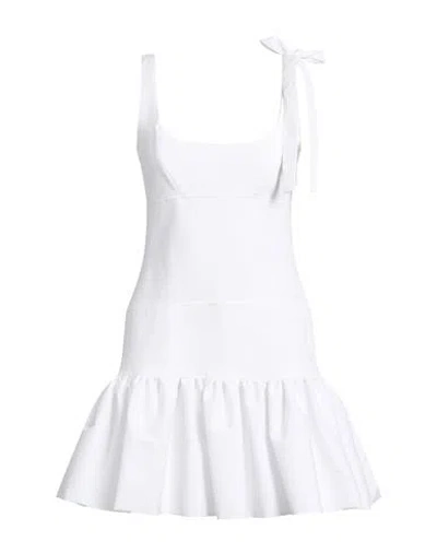 Sandro Woman Mini Dress White Size 10 Polyester, Polyamide, Elastane