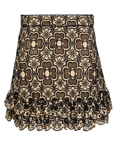 Sandro Woman Mini Skirt Beige Size 10 Cotton, Polyester