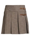 Sandro Woman Mini Skirt Beige Size 10 Viscose, Polyester, Elastane In Brown