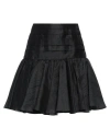 Sandro Fluted Pleated Linen-blend Gauze Mini Skirt In Black