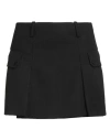 Sandro Woman Mini Skirt Black Size 10 Polyester, Virgin Wool In Black
