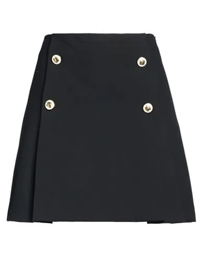 Sandro Woman Mini Skirt Black Size 10 Polyester, Virgin Wool