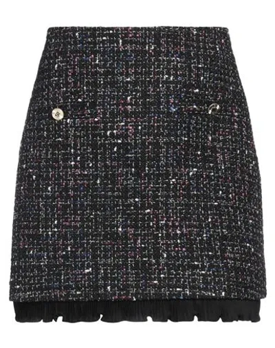Sandro Woman Mini Skirt Black Size 2 Cotton, Viscose, Acrylic, Polyamide, Metallic Fiber