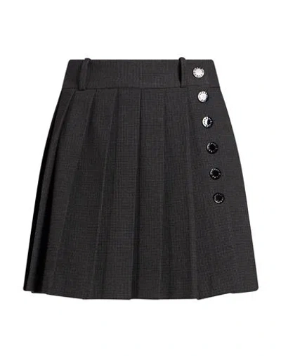Sandro Woman Mini Skirt Charcoal Size 6 Polyester, Viscose, Elastane In Gray
