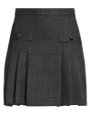 Sandro Woman Mini Skirt Charcoal Size 8 Virgin Wool In Gray