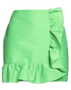 SANDRO SANDRO WOMAN MINI SKIRT GREEN SIZE 10 POLYESTER, POLYAMIDE