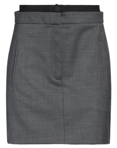 Sandro Woman Mini Skirt Grey Size 8 Wool, Polyester, Elastane