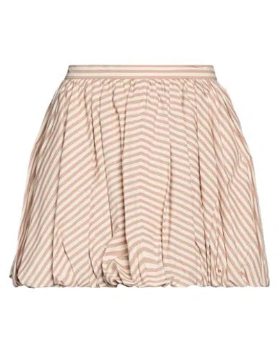 Sandro Woman Mini Skirt Light Brown Size 10 Cotton In Neutral