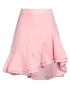Sandro Woman Mini Skirt Light Pink Size 3 Linen, Polyester In Pink