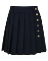 Sandro Woman Mini Skirt Midnight Blue Size 10 Polyester, Virgin Wool In Blue