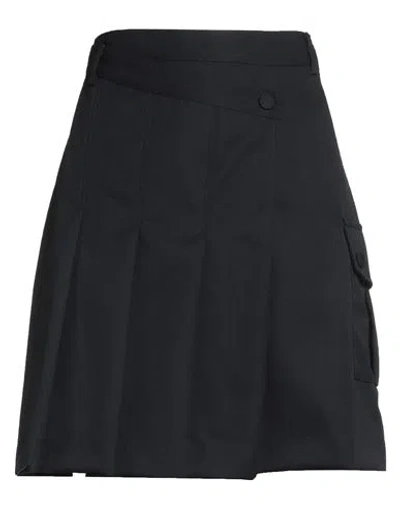 Sandro Woman Mini Skirt Midnight Blue Size 10 Polyester, Virgin Wool