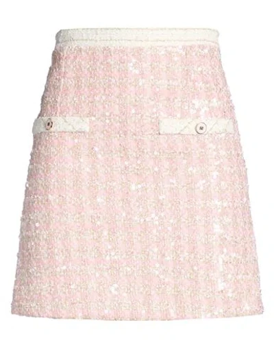 Sandro Woman Mini Skirt Pink Size 10 Polyester, Cotton, Wool, Metallic Fiber, Synthetic Fibers