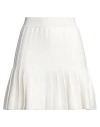 Sandro Plissierter Minirock Aus Stretch-strick In White