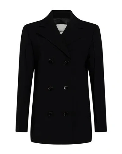 Sandro Woman Overcoat & Trench Coat Black Size 2 Polyester, Elastane