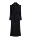 Sandro Woman Overcoat & Trench Coat Midnight Blue Size 10 Viscose In Blue
