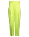 SANDRO SANDRO WOMAN PANTS ACID GREEN SIZE 10 VISCOSE, LINEN