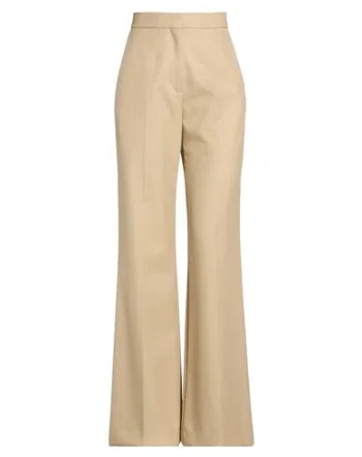 Sandro Woman Pants Beige Size 8 Linen, Polyester In Neutral