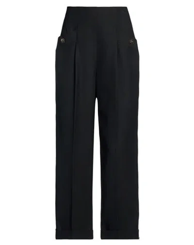 Sandro Woman Pants Black Size 8 Polyester, Virgin Wool