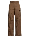 Sandro Woman Pants Brown Size 10 Cotton, Elastane In Brown