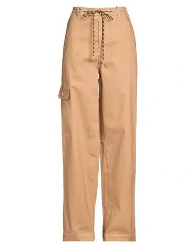 Sandro Woman Pants Camel Size 10 Cotton In Gold