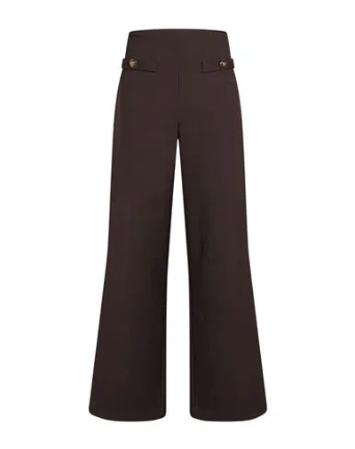 Sandro Woman Pants Chocolate Brown Size 2 Polyester, Virgin Wool, Elastane
