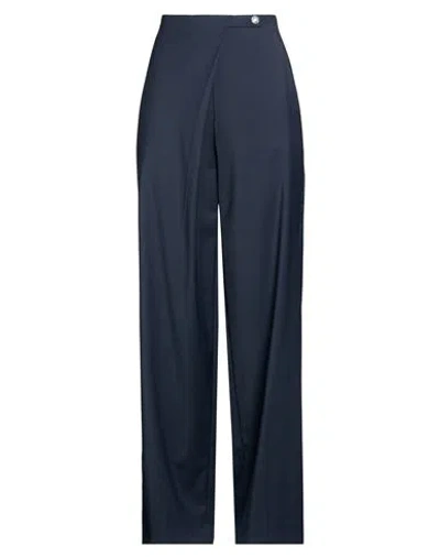 Sandro Woman Pants Navy Size 4 Polyester, Virgin Wool, Elastane In Blue